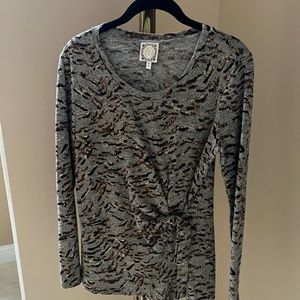 Trueself Cheetah Print Knit Top